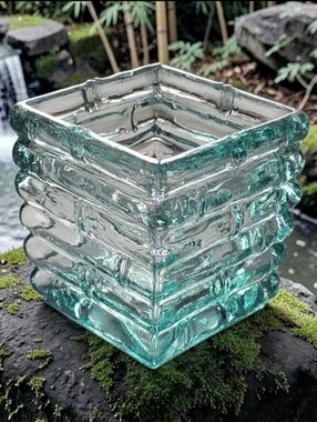 Rosenthal Studio-Line Germany "Turnus"/"Step Twist" Series Stacked Bamboo Glass